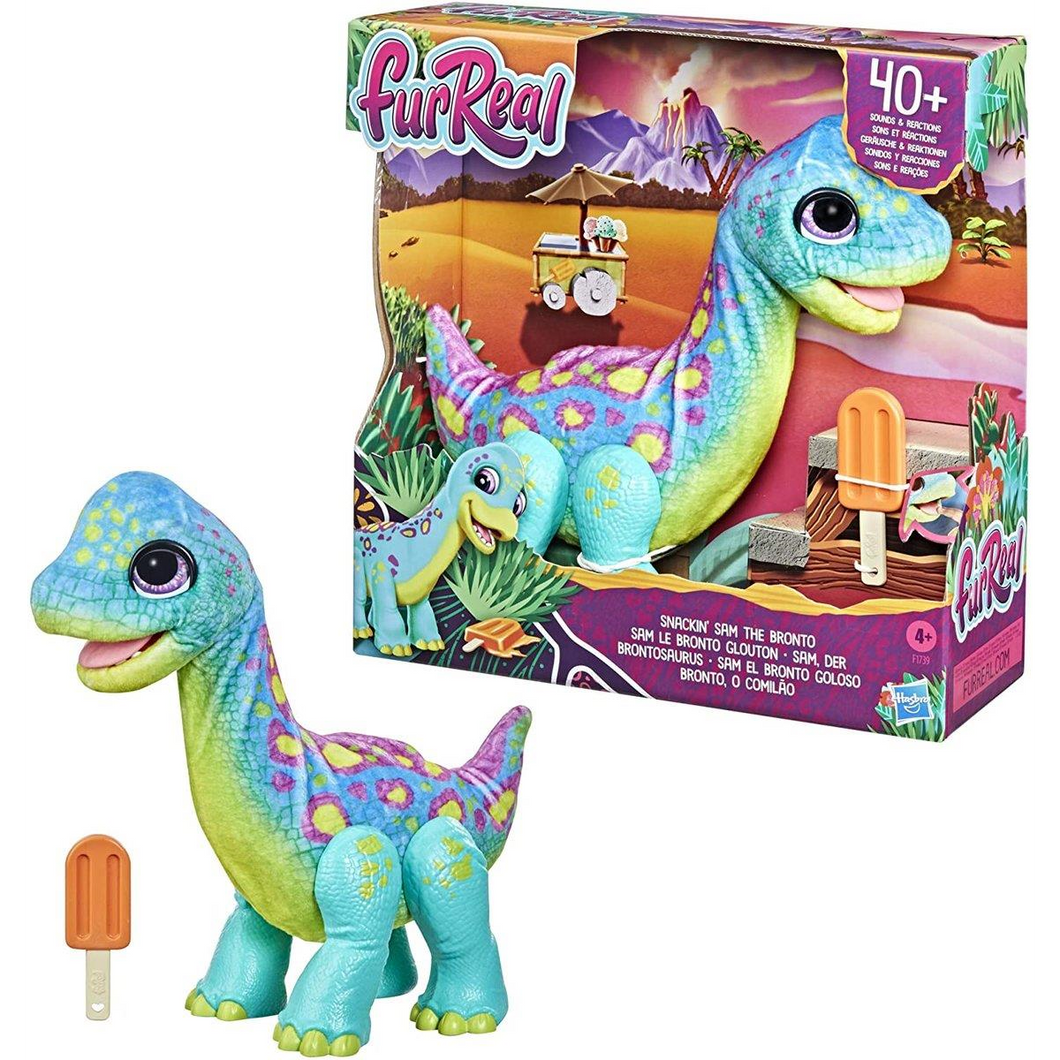 Hasbro F1739 FurReal friends - Sam- der Brontosaurus interaktives Animatronik-Plüschspielzeug