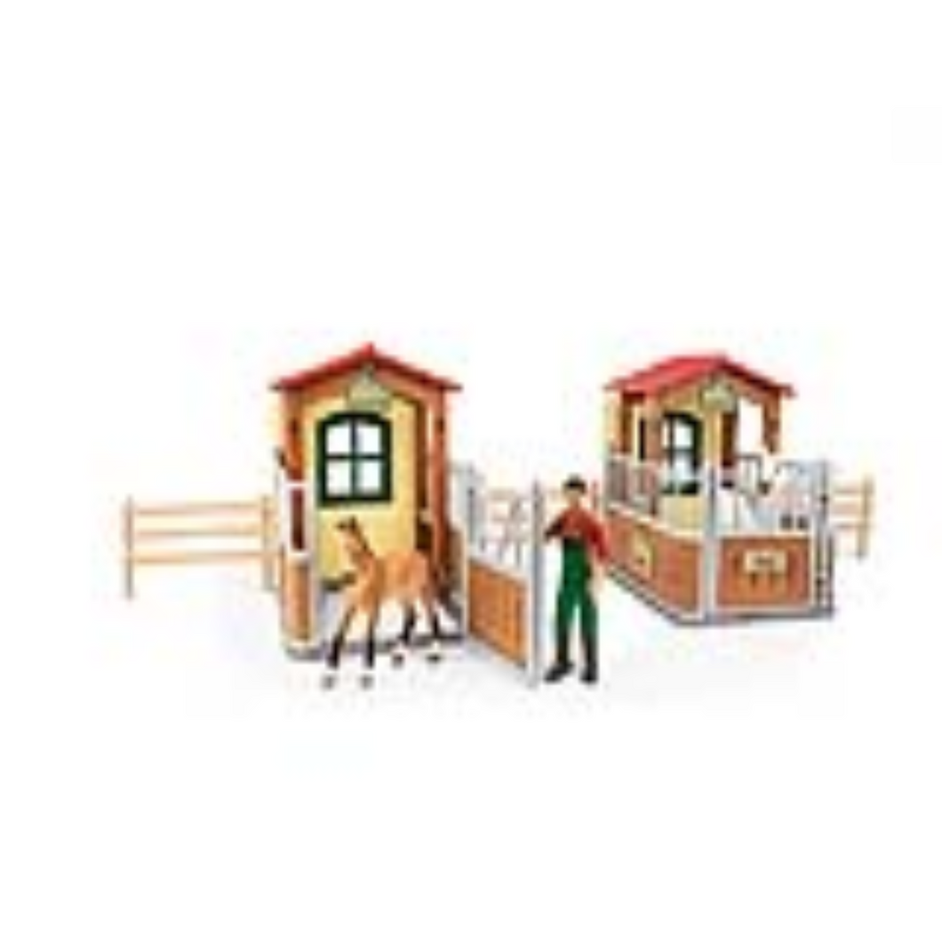 Schleich 72116 Farm World - Besuch im Offenstall