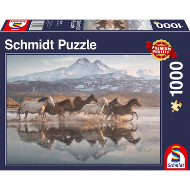 Schmidt Spiele 58376 Erwachsenenpuzzle - # 1000 - Puzzle - Pferde in Kappadokien
