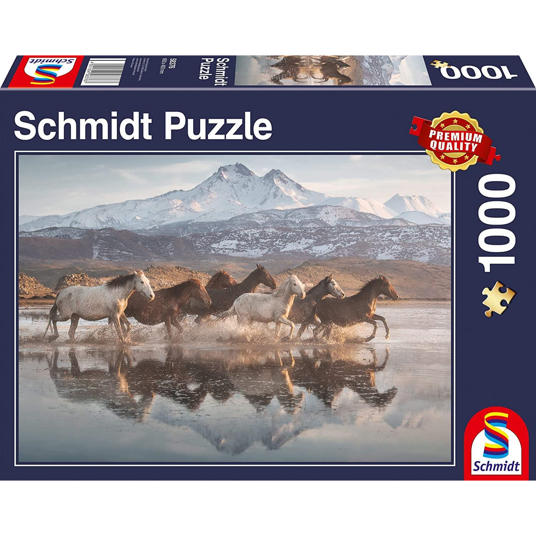 Schmidt Spiele 58376 Erwachsenenpuzzle - # 1000 - Puzzle - Pferde in Kappadokien