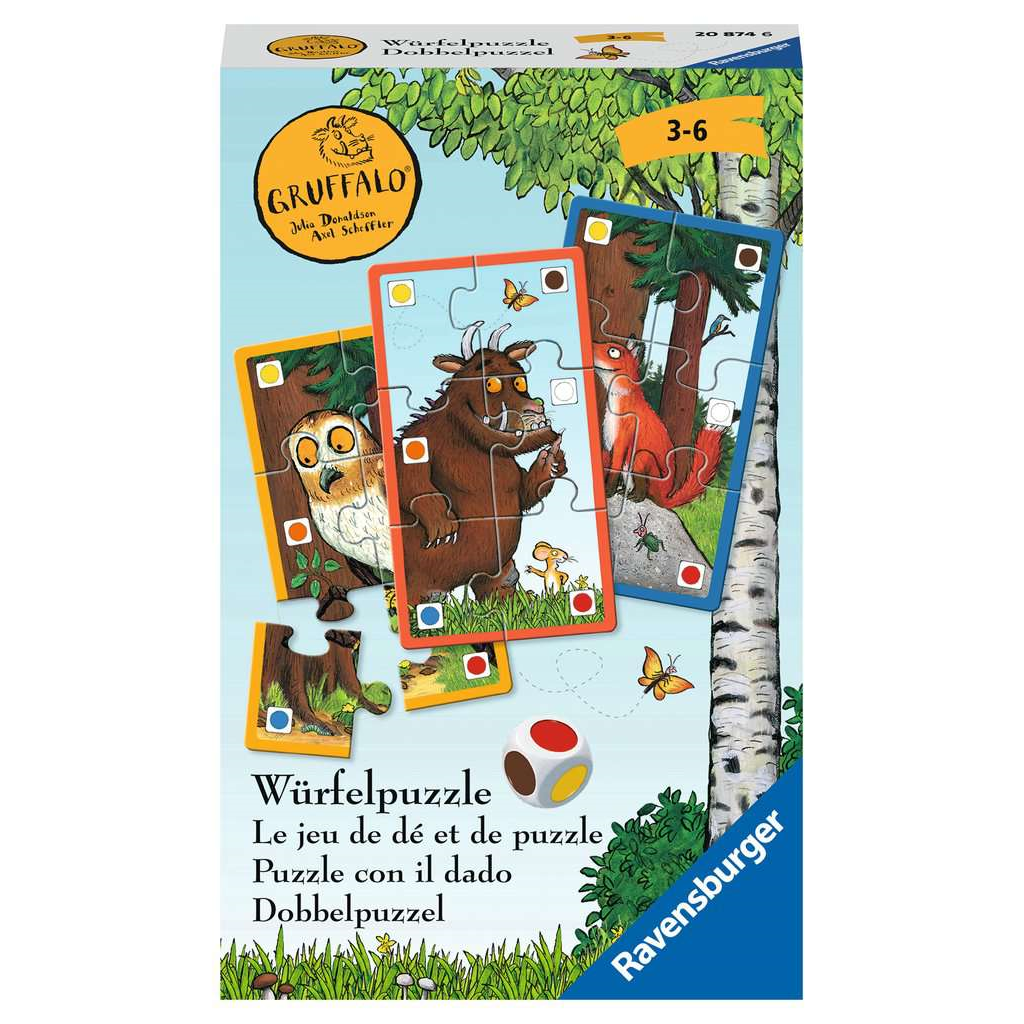 Ravensburger 20874 Mitbringspiele - Der Grüffelo - Würfelpuzzle
