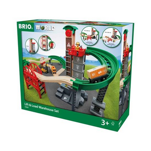Ravensburger 33887 BRIO - Großes Lagerhaus-Set mit Aufzug