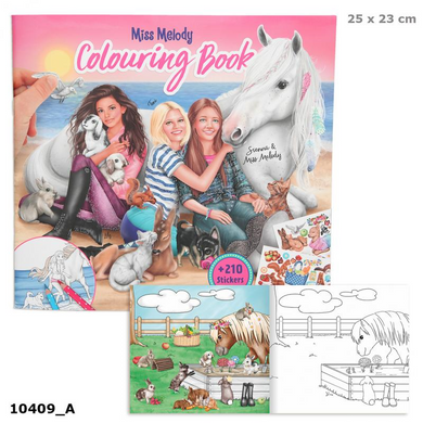 Depesche 010409 Miss Melody - Colouring Book + 210 Tiersticker