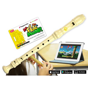 Voggenreiter 1127 Apps & Sets - Flute Master App mit Kunststoff-Blockflöte - barocke Griffweise