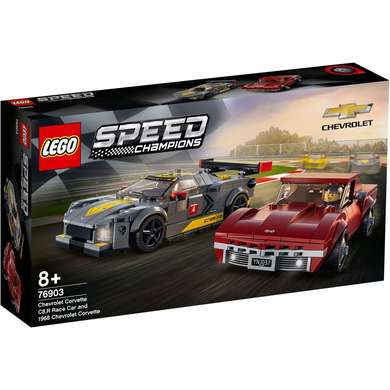 LEGO 76903 Speed Champions - Chevrolet Corvette C8.R & 1968 Chevrolet Corvette