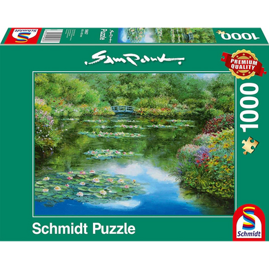 Schmidt Spiele 59657 Erwachsenenpuzzle - # 1000 - Sam Park - Seerosenteich