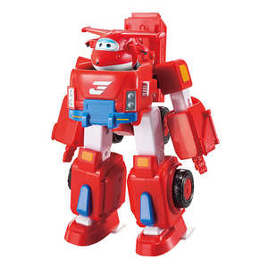 Alpha Toys 10068906 Super Wings - Jett und Transform-Fahrzeug - ca. 18cm