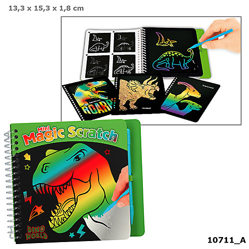 Depesche 0010711 Dino World - Magic Scratch Book (Mini)