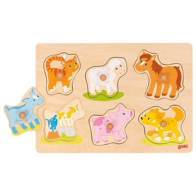 goki 57428 Holzpuzzle - Hintergrundbildpuzzle - Mutter und Kind II