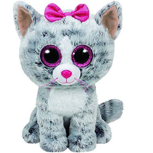 Ty 37190 Beanie Boos Glubschis M - Katze (grau) - Kiki - ca. 15cm