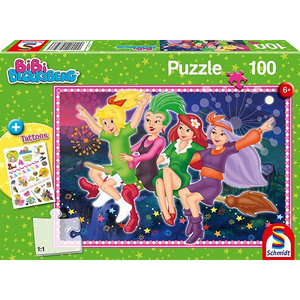 Schmidt Spiele 56323 Schmidt Puzzle - Bibi Blocksberg - Kinderpuzzle - Bibi Blocksberg - Hexenausflug - 100 Teile