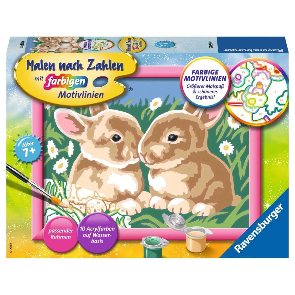 Ravensburger 27695 Malen nach Zahlen - Niedliche Häschen