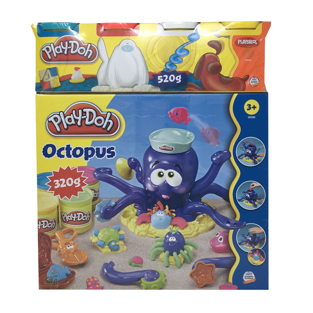 Hasbro 20472148 Play-Doh - Octopus Spielset plus 4er Pack Knetdosen