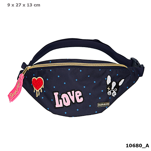 Depesche 10680 TOP Model - Bauchtasche Patches dunkelblau DOG
