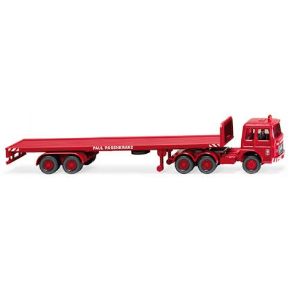 Wiking-Modellbau 055401 Wiking - Klassik Edition 1:87 - Flachpritschensattelzug (MAN) - Rosenkranz