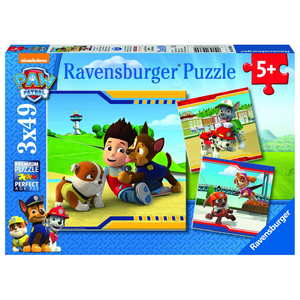 Ravensburger 09369 Kinder-Puzzle - Paw Patrol - Helden mit Fell (3x49 Teile)