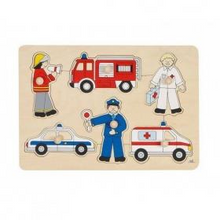 goki 57632 Holzpuzzle - Steckpuzzle sortiert