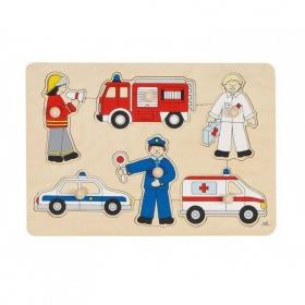 goki 57632 Holzpuzzle - Steckpuzzle sortiert
