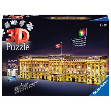 Ravensburger 12529 3D Puzzle - Buckingham Palace bei Nacht