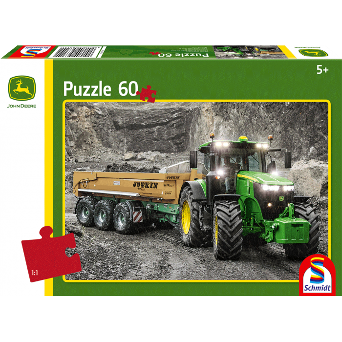 Schmidt Spiele 56314 Kinderpuzzle - John Deere Traktor 7310R - 60 Teile