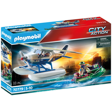 Playmobil 70779 City Action - Polizei-Wasserflugzeug: Schmuggler Verfolgung