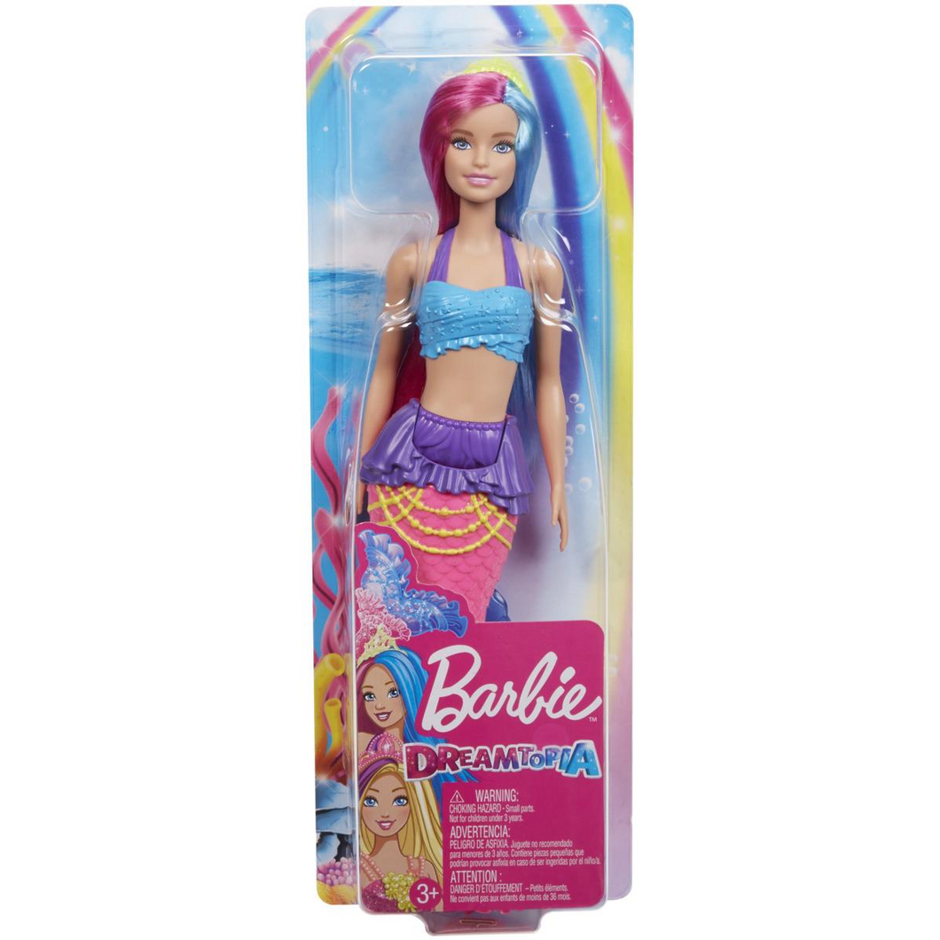 Mattel GJK08 Barbie - Dreamtopia - Meerjungfrau - blau- und pinkfarbenes Haar