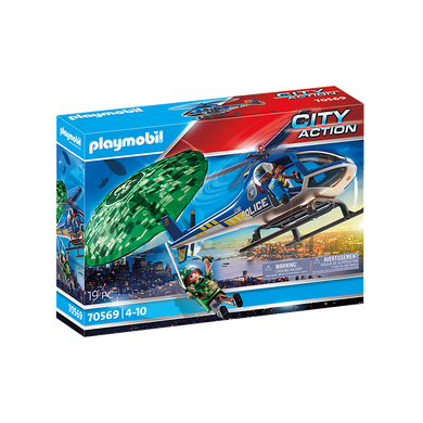 Playmobil 70569 City Action - Polizei-Hubschrauber: Fallschirm-Verfolgung