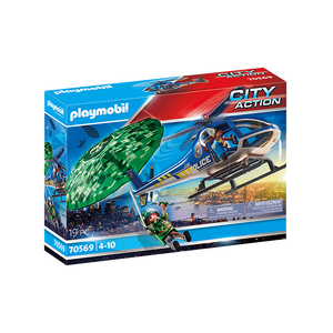 Playmobil 70569 City Action - Polizei-Hubschrauber: Fallschirm-Verfolgung