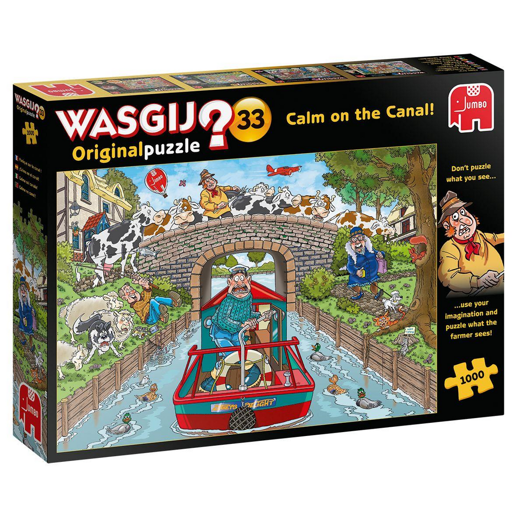 Jumbo Spiele 19173 Wasgij? - Wasgij Original 33 - Ruhe am Kanal! - 1000 Teile