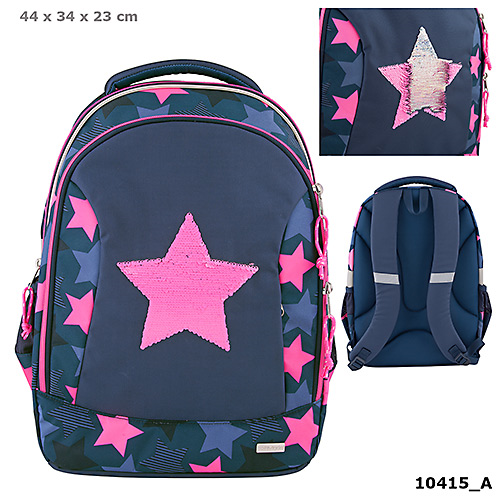 Depesche 010415 TOP Model - Schulrucksack Streichpaillette