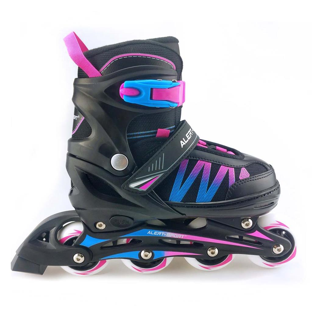 Otto Simon 734-0539 Alert - Inline Skates - Größe 35-38 - schwarz + blau-rosa
