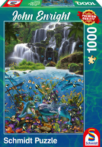 Schmidt Spiele 59684 Erwachsenenpuzzle - # 1000 - John Enright - Wasserfall