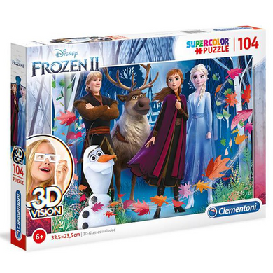 Clementoni 184009 Disney - Frozen II - Supercolor - 3D Puzzle - 104 Teile
