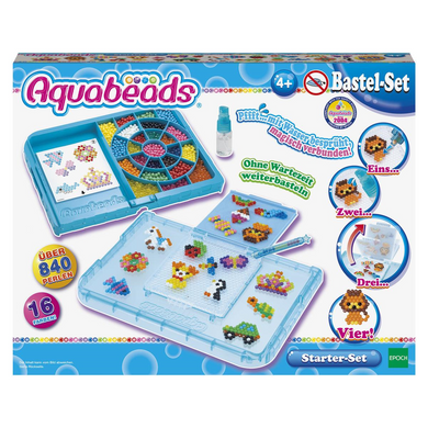 EPOCH Traumwiesen 31399 Aquabeads - Starter Set Blau 840 Perlen