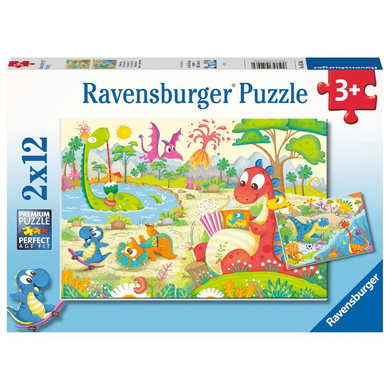 Ravensburger 05246 Kinder-Puzzle - Lieblingsdinos (2x12 Teile)