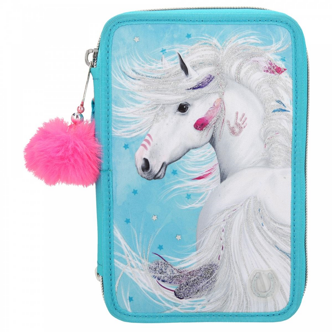 Depesche 10819 Miss Melody - 3-Fach Federtasche mit LED-Funktion
