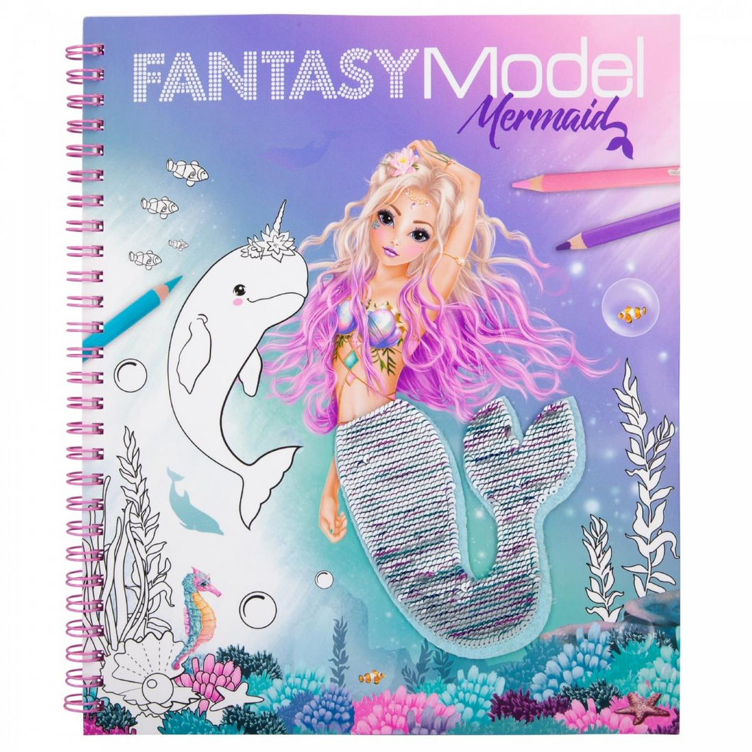 Depesche 11153 TOP Model - MERMAID - Malbuch mit Pailletten