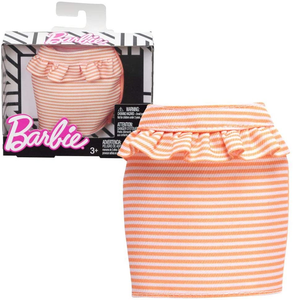 Mattel FPH31 Barbie - Trend Mode - Rock orange-weiß gestreift