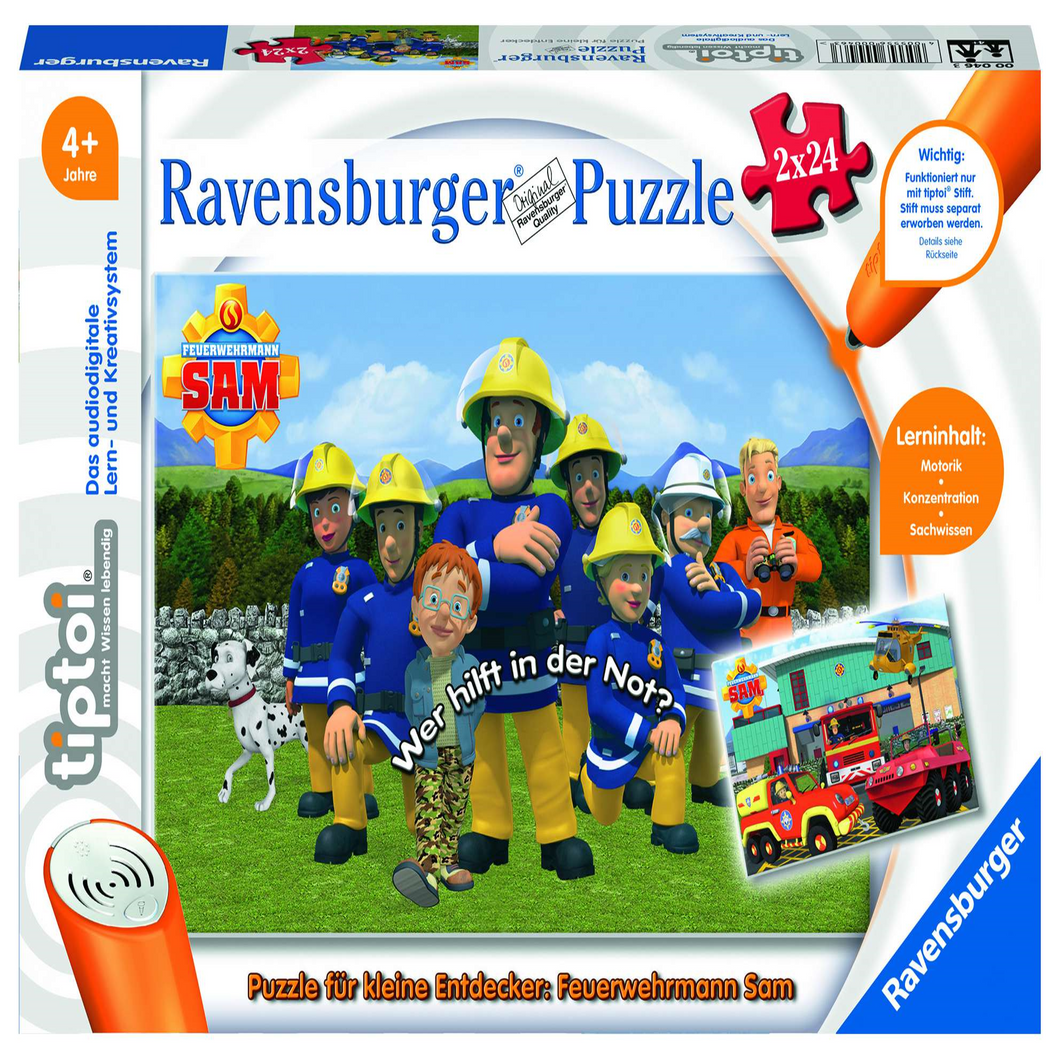 Ravensburger 00046 tiptoi - Feuerwehrmann Sam - Puzzle für kleine Entdecker: Feuerwehrmann Sam