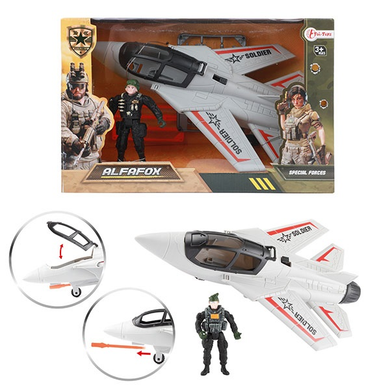 Toi-toys 15689C ALFAFOX - Militär-Kampfflugzeug mit Pilot