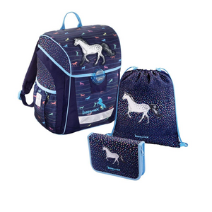 Hama GmbH 128551 baggymax - Schulranzenset Trikky Modern Horse - 3-teilig