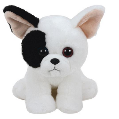 Ty 388/41203 Beanie Boos Glubschis M - Hund Marcel - weiss-schwarz - ca. 15cm
