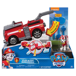 Spin Master 20088696 Paw Patrol -  Flip & Fly - 2-in-1 Transforming Fahrzeug - Marshall