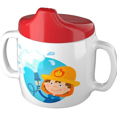 Haba 303689 Kindergeschirr - Trinklerntasse - Feuerwehr