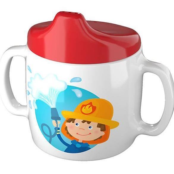 Haba 303689 Kindergeschirr - Trinklerntasse - Feuerwehr