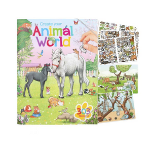 Depesche 11147 TRENDS by Depesche - Create Your Animal World - Malbuch mit Stickern