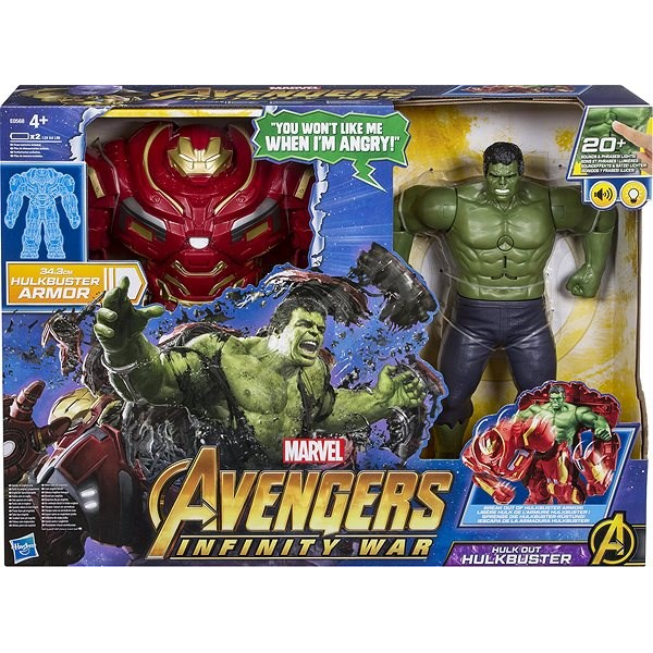 Hasbro 1234 Avengers - Hulk plus Hulkbuster-Rüstung - Deluxe Light+Sound
