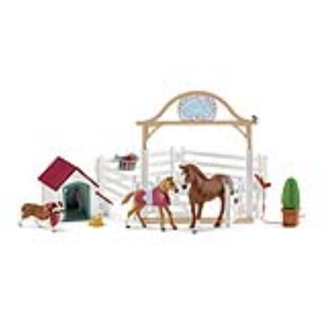 Schleich 42458 Horse Club - Hannahs Gastpferde mit Hündin