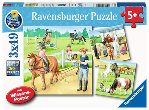 Ravensburger 05129 Kinder-Puzzle - # 49 - Ein Tag auf dem Reiterhof