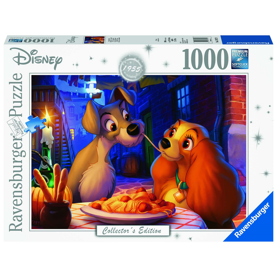 Ravensburger 13972 Erwachsenen-Puzzle - # 1000 - Disney - Susi und Strolch